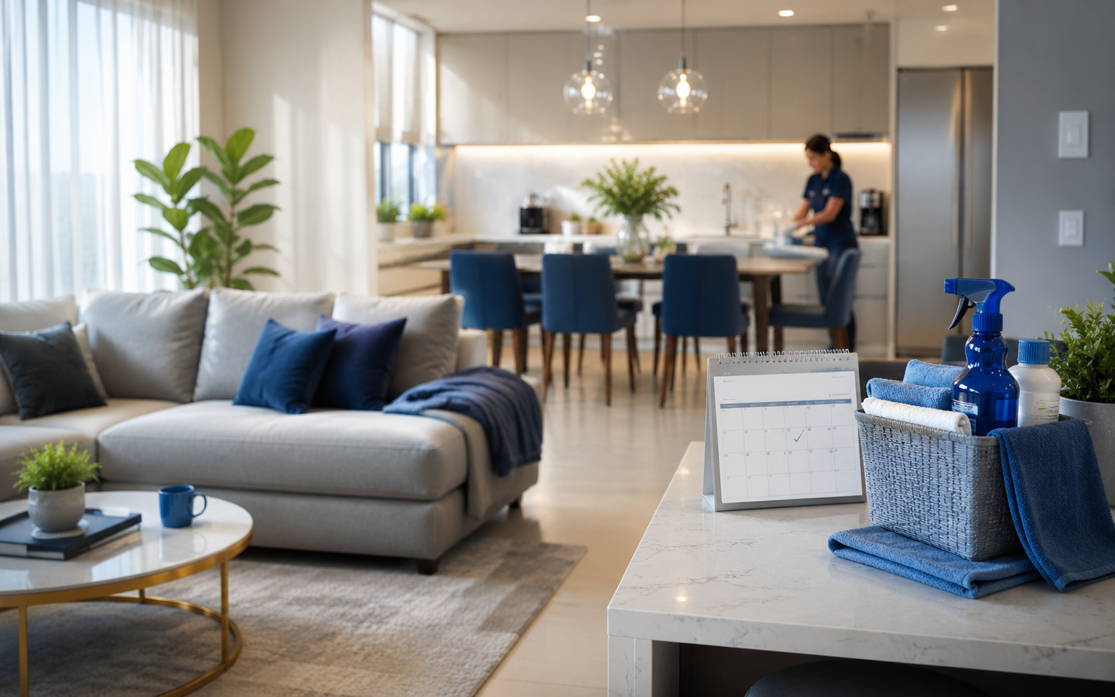 Ambiente residencial limpo e organizado